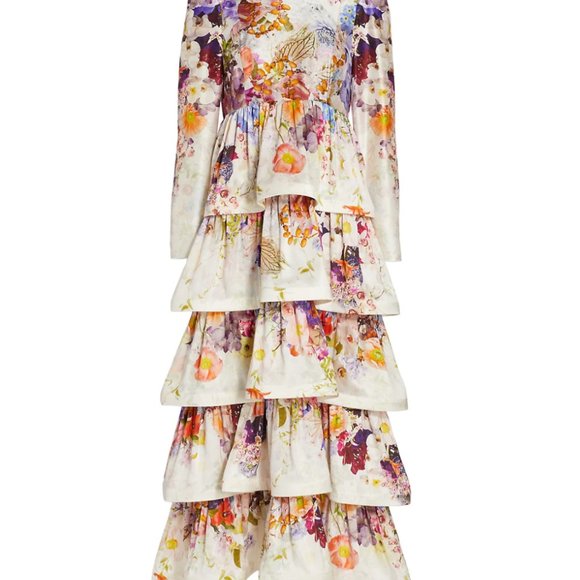Prima Tiered Floral Midi-Dress Zimmermann - Picture 5 of 7